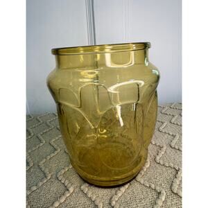 Vintage Amber Glass 6 in Apothecary Jar